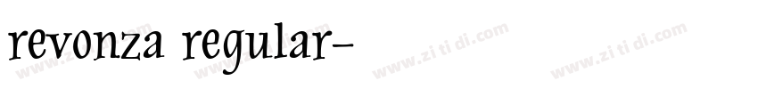 revonza regular字体转换